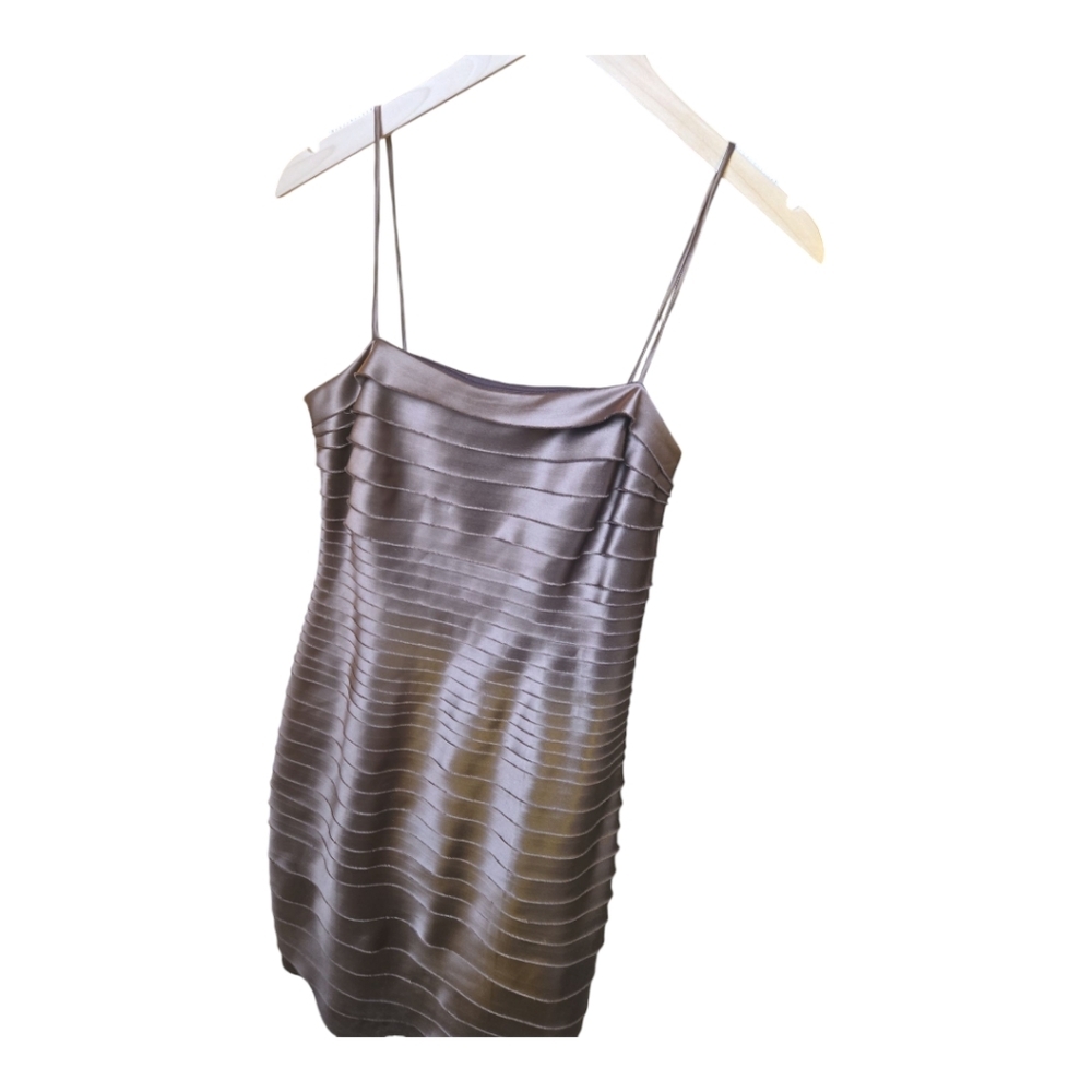 Js Collection Elegant Brown  Women's Spaghetti Strap Short Dress Size 8